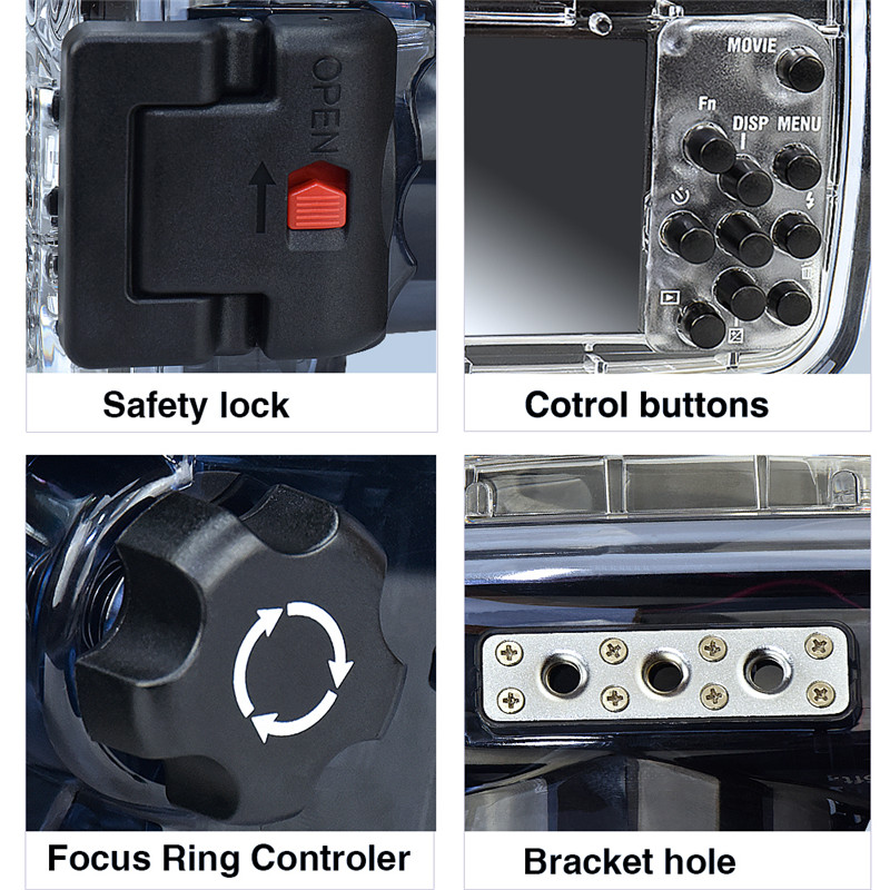 Meikon Sony RX100 VI Underwater Housing Waterproof Case