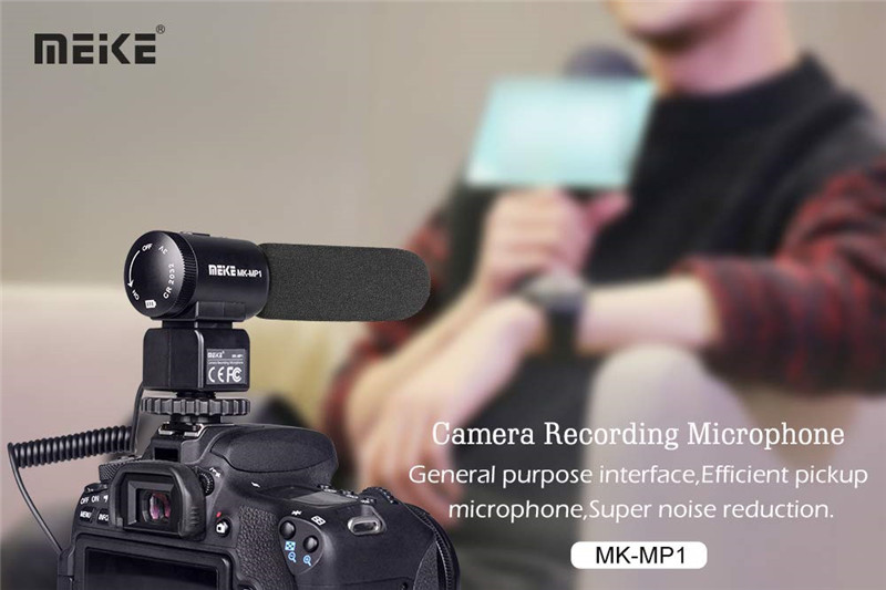 Meike MP1 Interview MIC Microphone For Canon Nikon Camera Camcorder