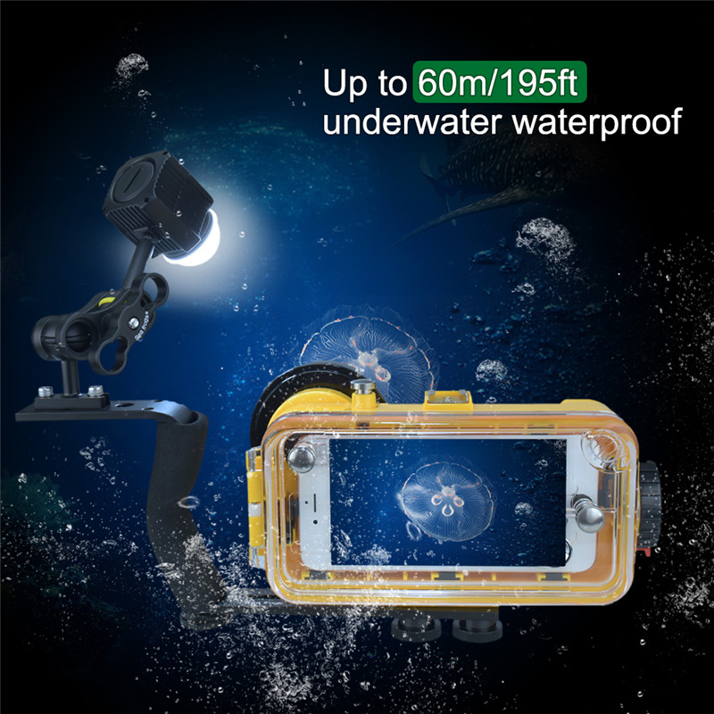 60M Waterproof Meikon Underwater Diving LED Flashlight