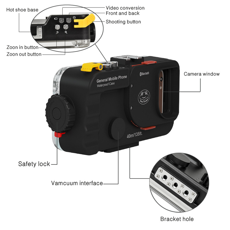40M Meikon Waterproof Case Housing iPhone Huawei Samsung Smartphone 40M Meikon Waterproof Case Housing iPhone Huawei Samsung Smartphone