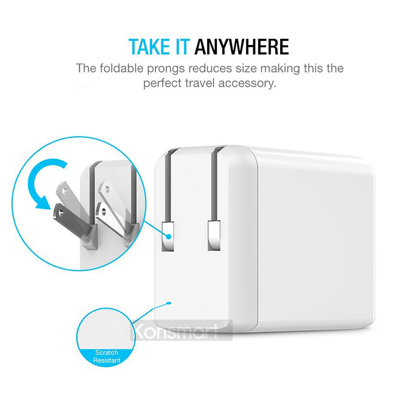 30W Triple Quick Charge 3.0 USB Fast Wall Charger