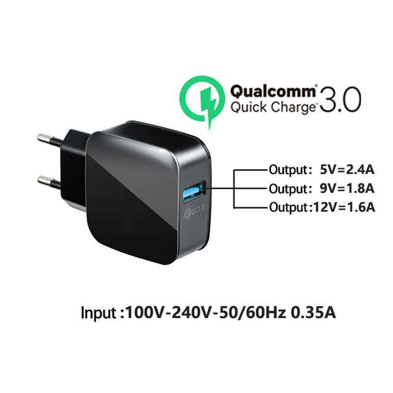 Quick Charge QC 3.0 USB Wall Fast Travel Charger