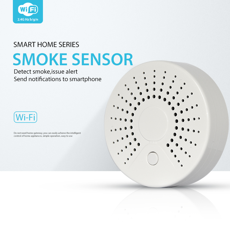 Smart Smoke Sensor WIFI Wireless Detector Home Security Alarm System