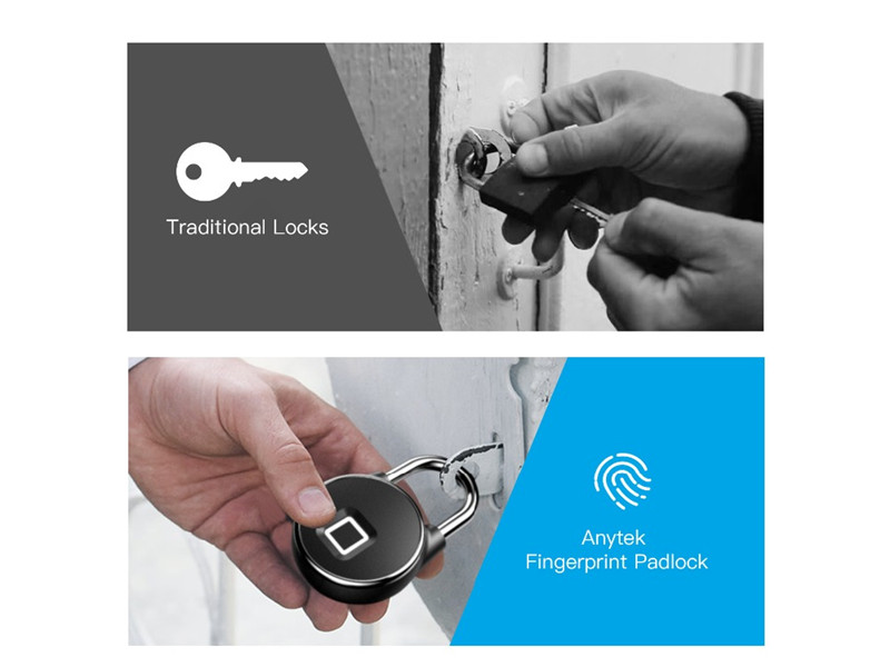 Smart Home Fingerprint Lock Waterproof Electronic Padlock