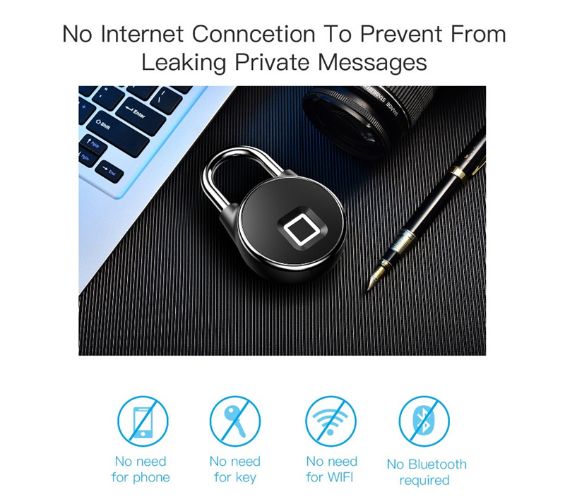 Smart Home Fingerprint Lock Waterproof Electronic Padlock