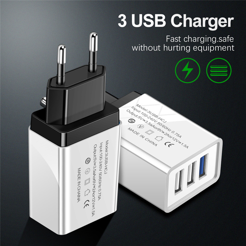 5V2A 3U USB Charger EU US Adapter traverl charger