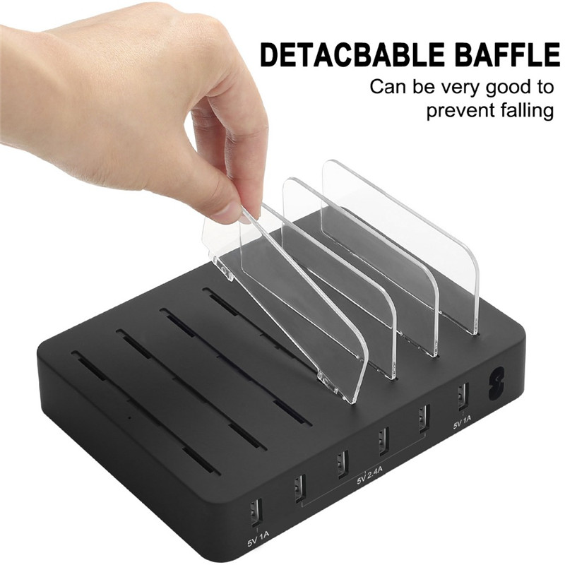 60W 12A 6 Port USB Charging Station Dock Fast USB Charger Hub Smartphone Tablet 60W 12A 6 Port USB Charging Station Dock Fast USB Charger Hub Smartphone Tablet