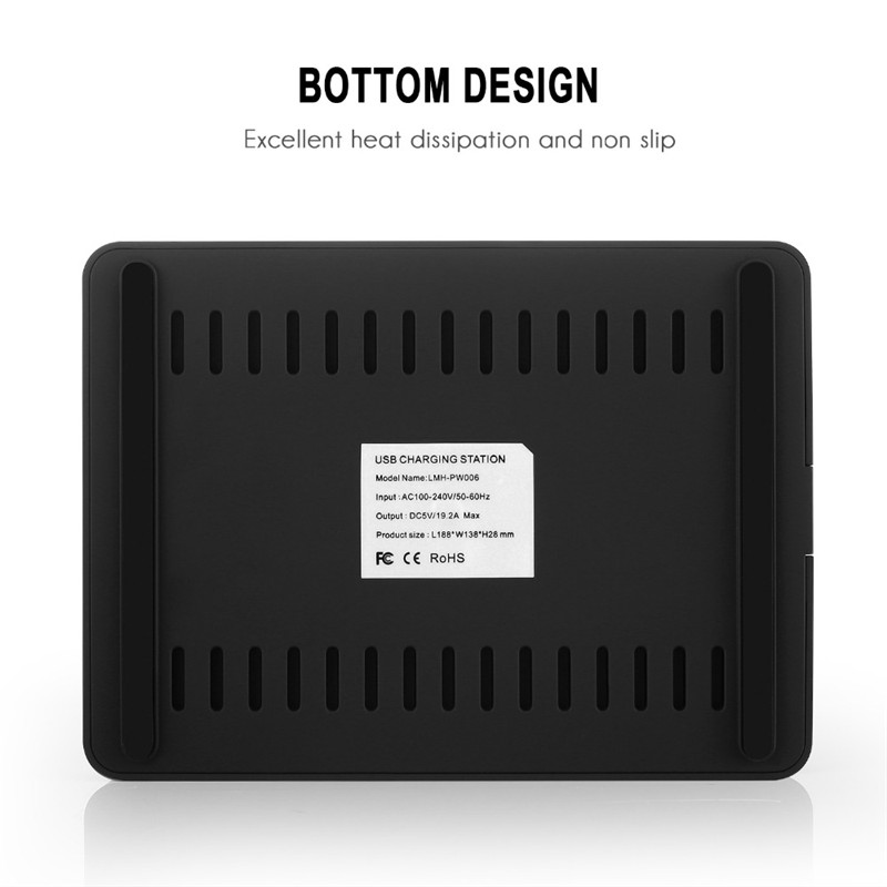 96W 8 Ports Desktop USB Multi-Function Charging Station Dock