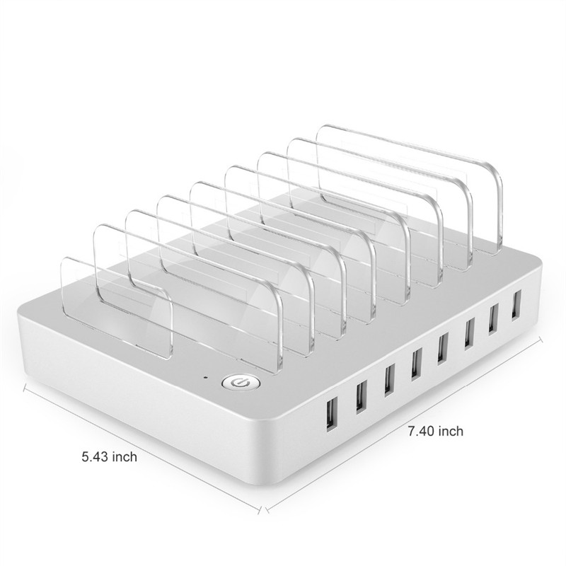 Quick Charge 3.0 8-Ports Desktop Charging Dock Station Smart USB Charger