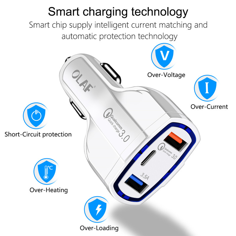 Quick charge 3.0 5V/3.5A 2 USB Ports Mobile Phone Car charger