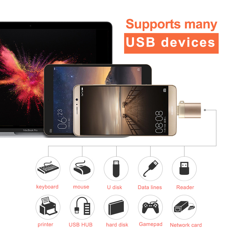 USB 3.0 To Type-c OTG Adapter Fast Charge Data Converter