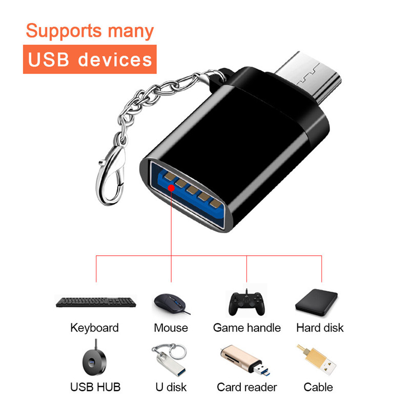 Micro USB OTG Adapter Male to USB 3.0 Charge Data Converter