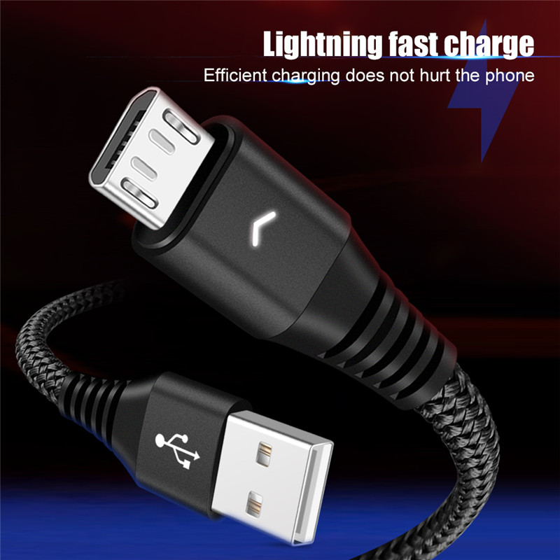 2A Fast Charging Data Wire Cord Micro USB Charger Cable