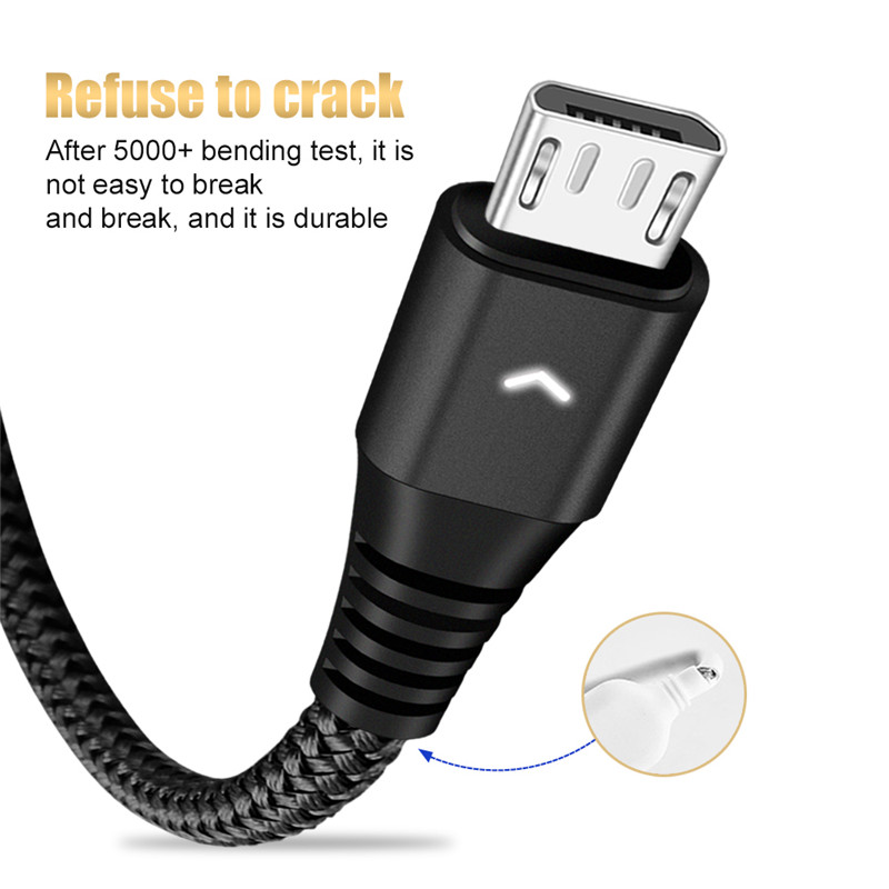 2A Fast Charging Data Wire Cord Micro USB Charger Cable