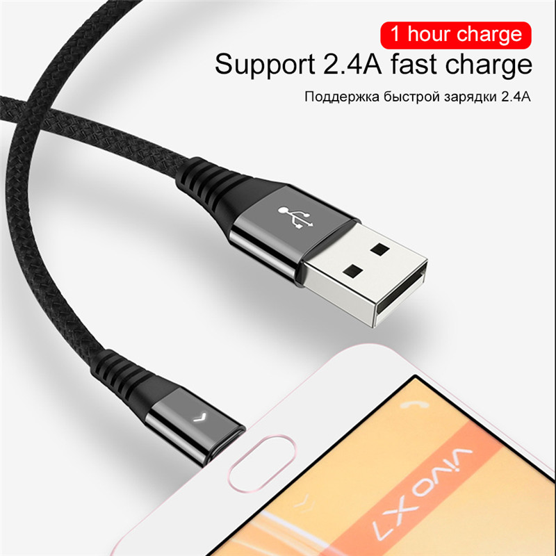 2A Fast Charging Data Wire Cord Micro USB Charger Cable