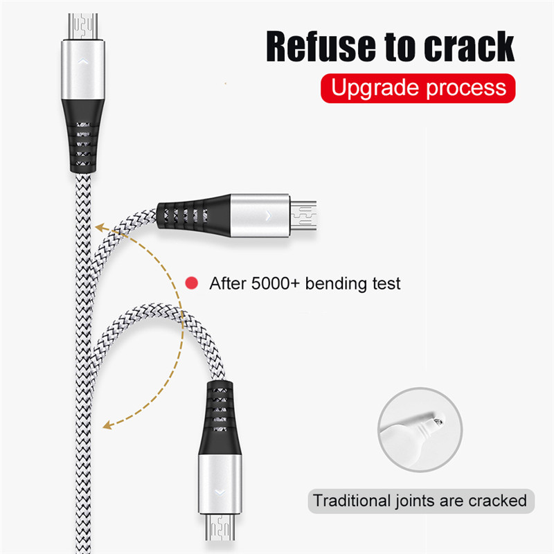 2A Fast Charging Data Wire Cord Micro USB Charger Cable