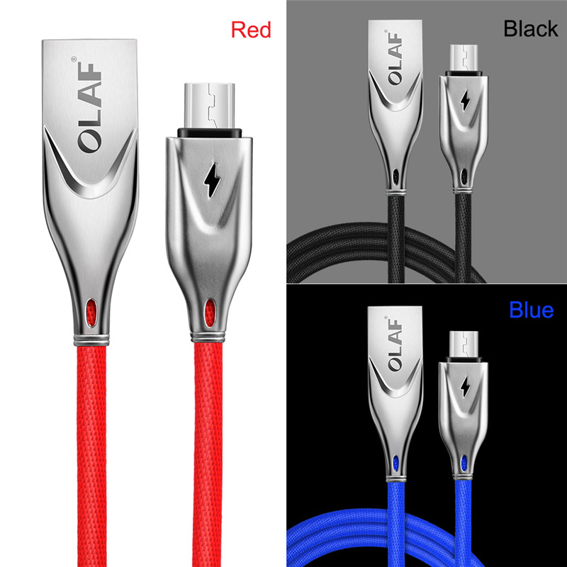3D Zinc 2.3A Micro USB Cable Fast Charging USB Data Cable