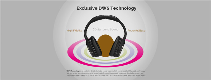 M05 aptX Wireless Bluetooth Headphones Over-Ear Deep Bass Stereo Headset