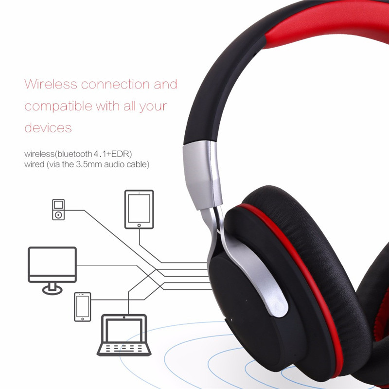 AH861 Over Ear Wireless Headphones Bluetooth Headset ShareMe Handsfree 