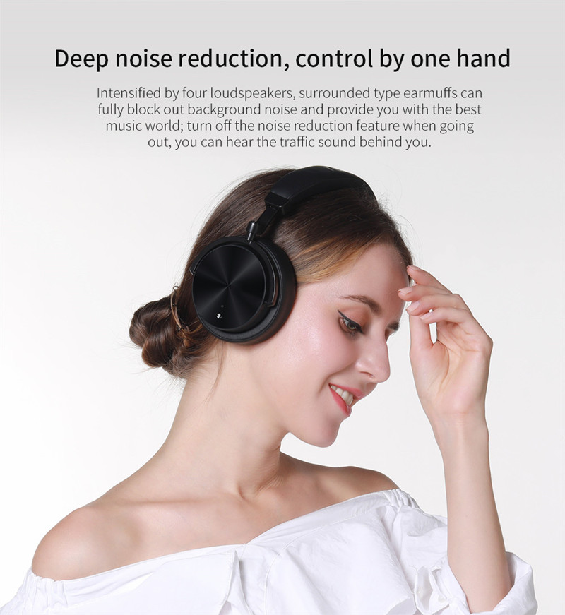 T5 Portable Active Noise Cancelling Wireless Headphones Bluetooth Headset