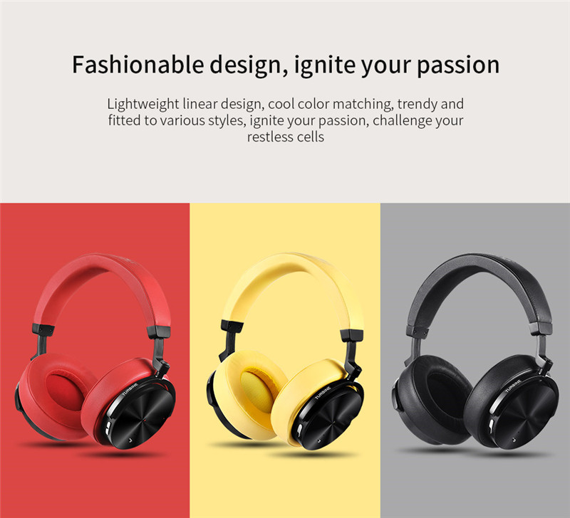 T5 Portable Active Noise Cancelling Wireless Headphones Bluetooth Headset