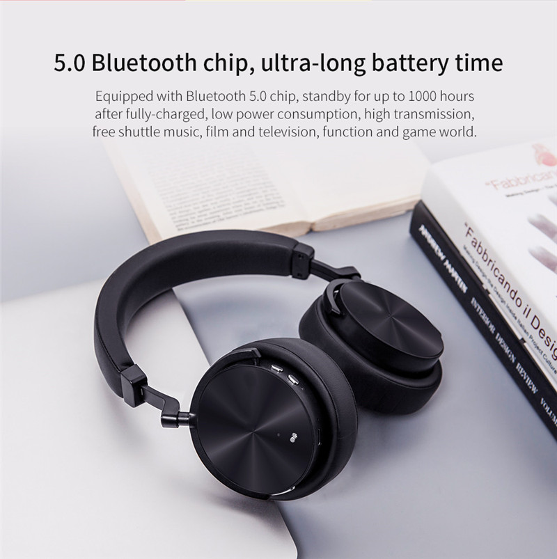 T5 Portable Active Noise Cancelling Wireless Headphones Bluetooth Headset