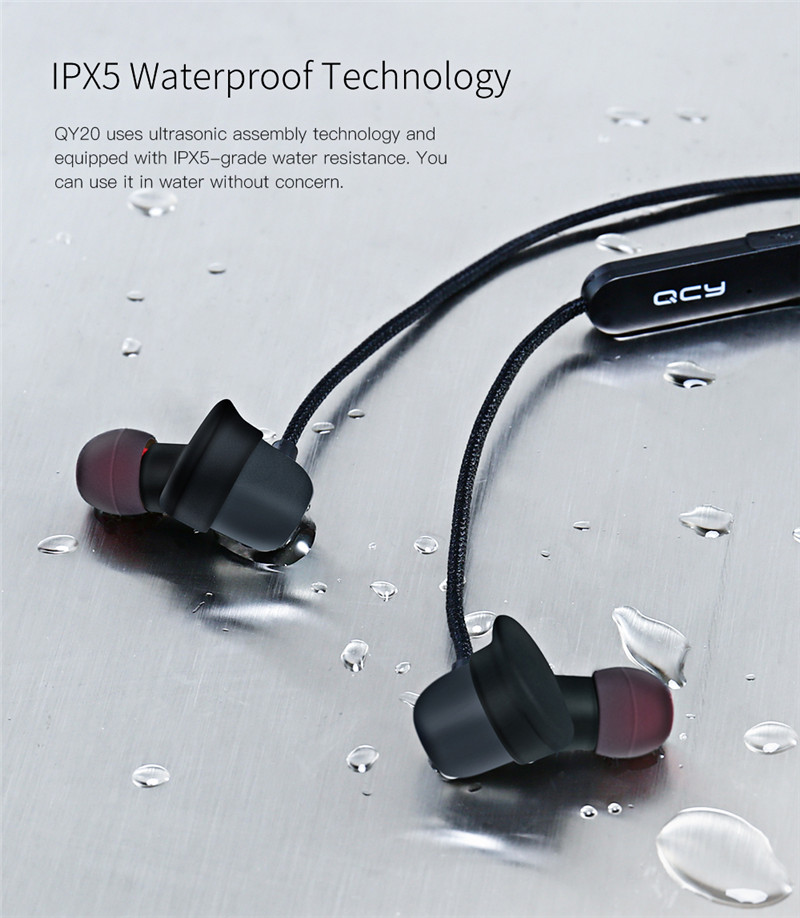 QY20 Bluetooth headphone IPX5 wireless earphone sport headset