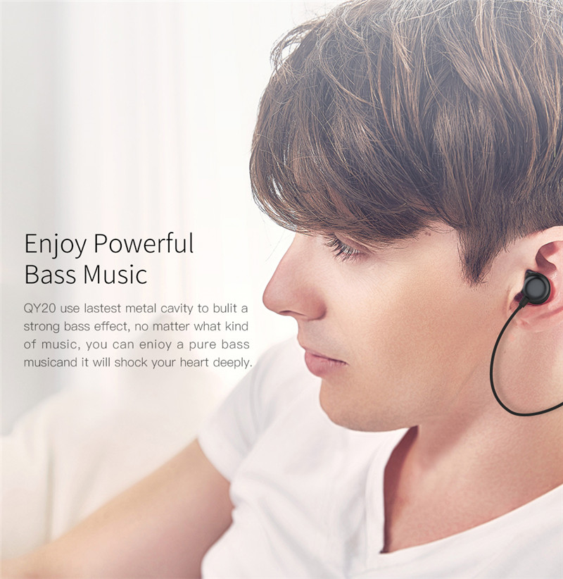 QY20 Bluetooth headphone IPX5 wireless earphone sport headset