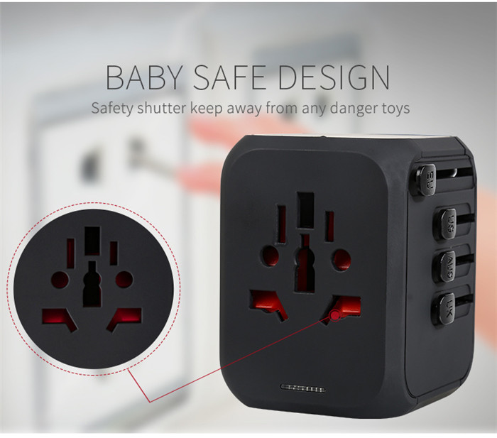 Travel Charger Adapter Plug 4 USB Ports Electrical Socket US UK EU AU Travel Charger Adapter Plug 4 USB Ports Electrical Socket US UK EU AU