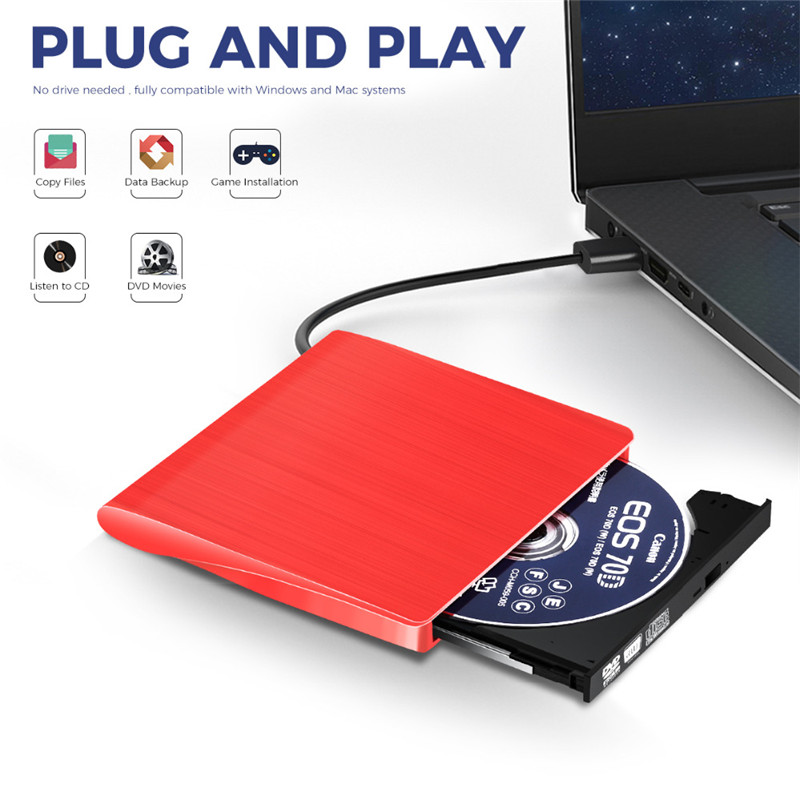 External Drive DVD-ROM CD-RW DVD-RW Burner 2.0 Mac PC