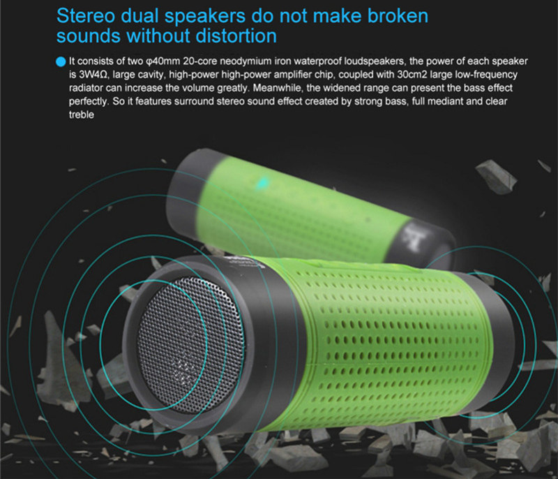 PINDO P-X1 Outdoor Waterproof Bluetooth Speaker Bike Flashlight