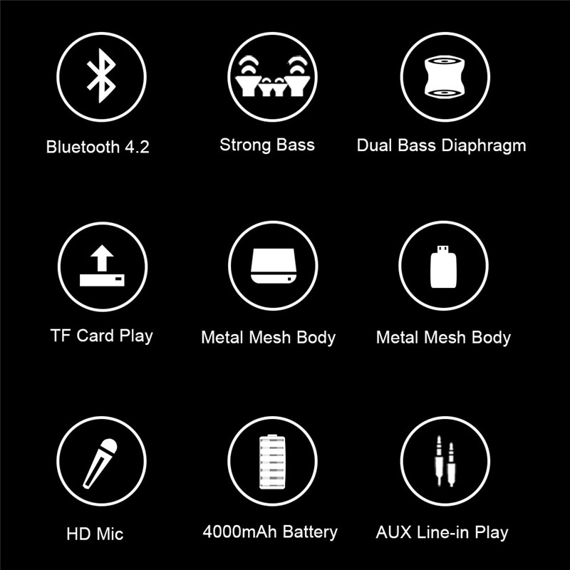 ZEALOT S16 Bluetooth Portable Speakers Outdoor Soundbar Subwoofer