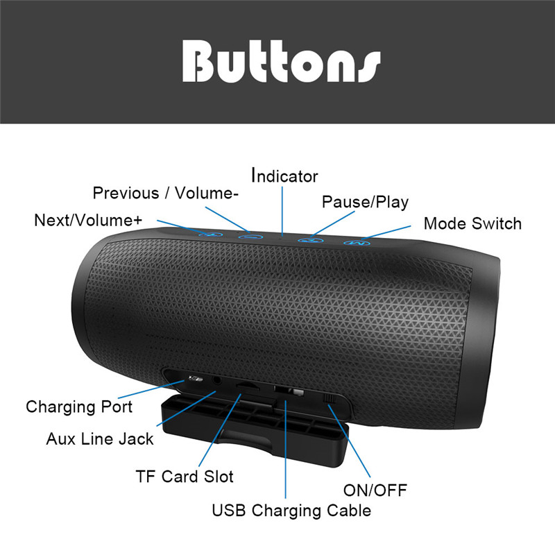 ZEALOT S16 Bluetooth Portable Speakers Outdoor Soundbar Subwoofer