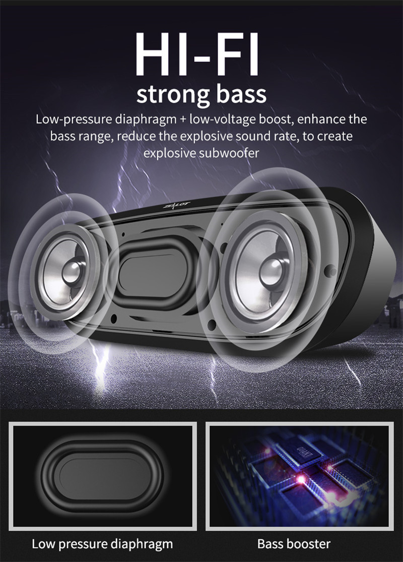 ZEALOT S9 Portable mini Bluetooth Speaker 3D Stereo Bass