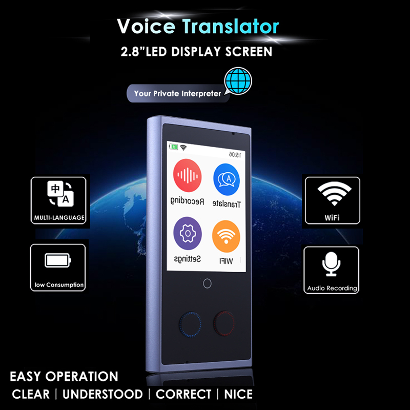 Portable Intelligent Instant Voice Translator Support 75 Languages