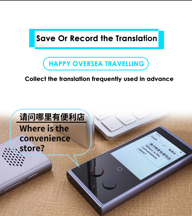 Portable Intelligent Instant Voice Translator Support 75 Languages