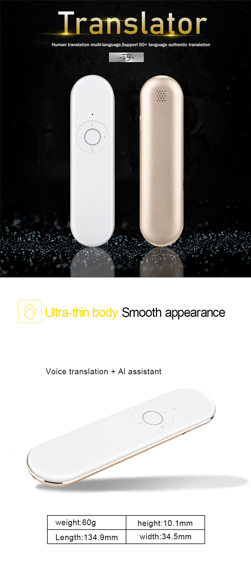 Portable T9 Muama Enence 40 Languages Instant Voice Translator