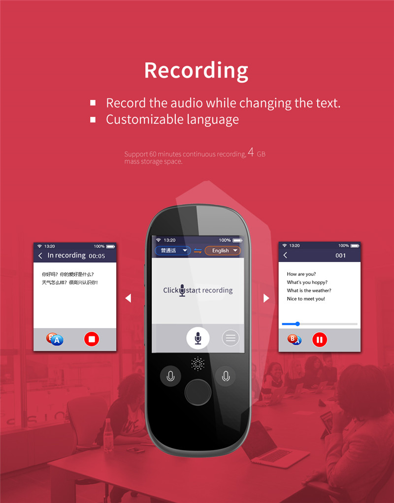 Portable Bluetooth Text Real Time Voice Translator