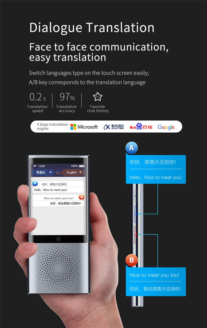 Boeleo W1 AI 4G Portable Smart Voice Translator