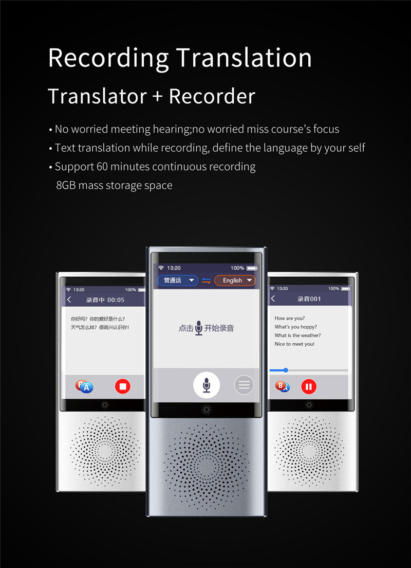 Boeleo W1 AI 4G Portable Smart Voice Translator