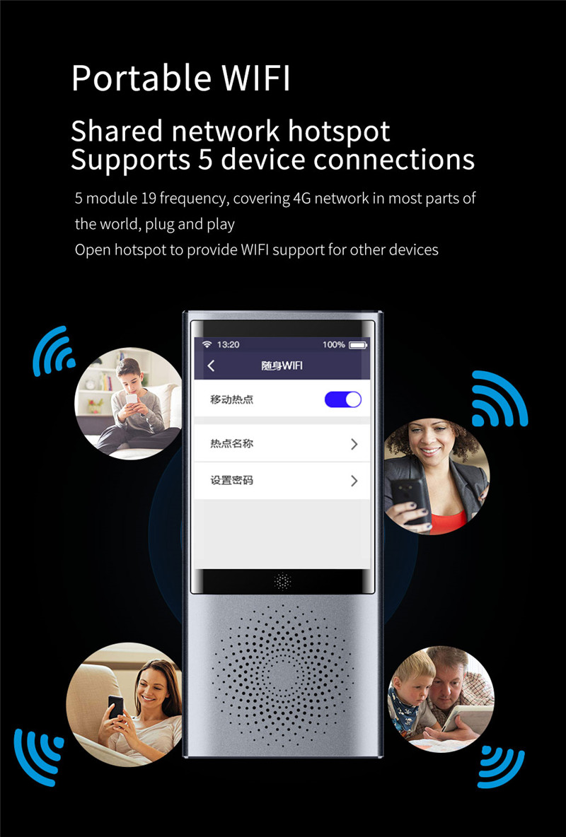 Boeleo W1 AI 4G Portable Smart Voice Translator