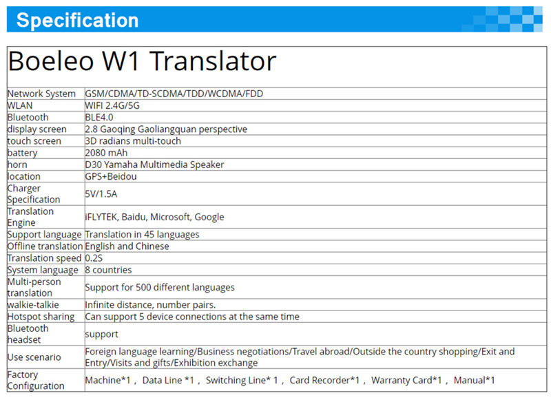 Boeleo W1 AI 4G Portable Smart Voice Translator