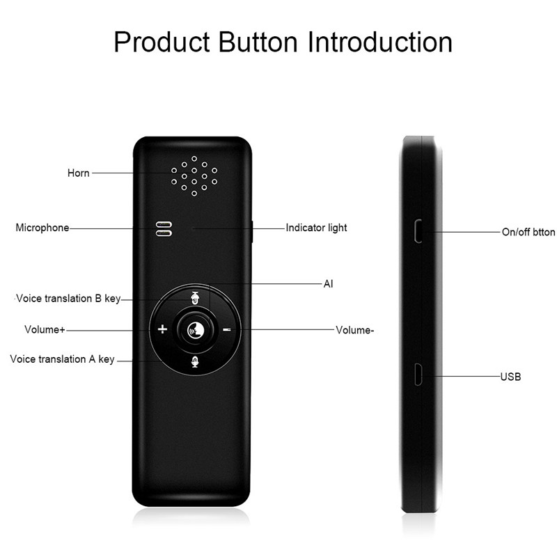 Portable Bluetooth Voice Real Time Instant Translator 