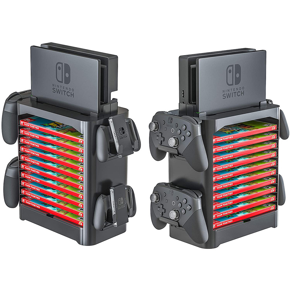 nintendo switch storage tower game disk rack organizer