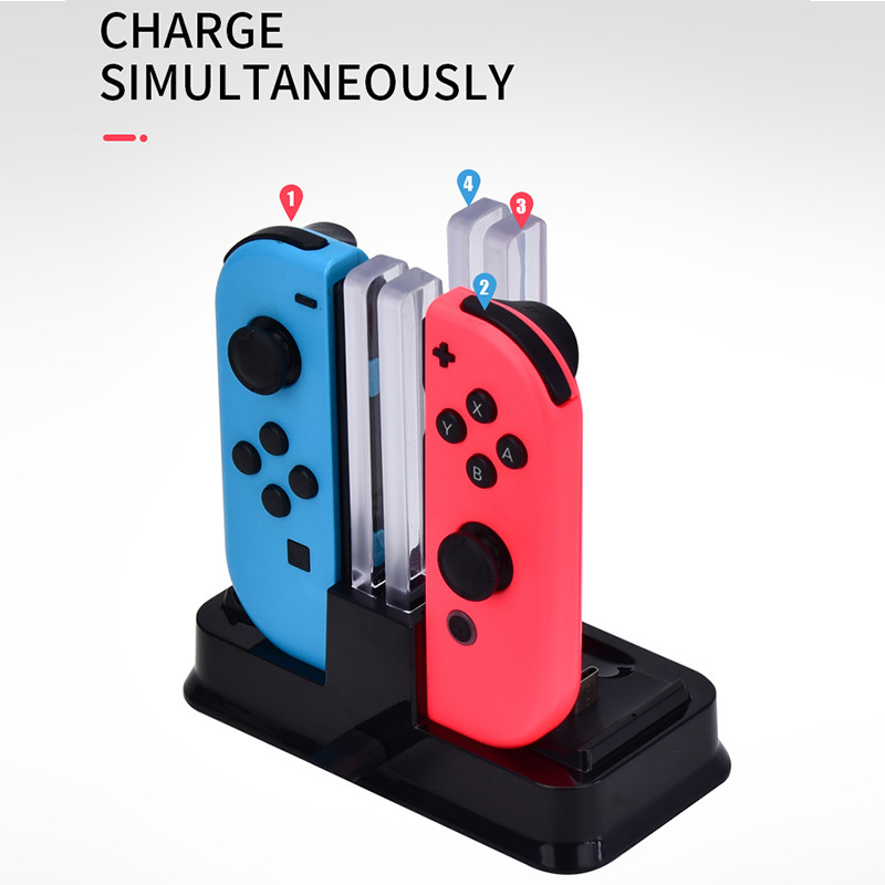 4 Controller Charger Charging Dock Station for nintendo switch joy con