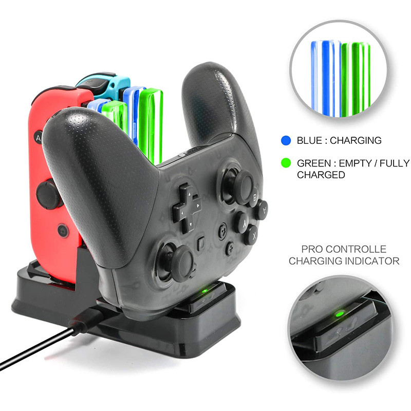 4 Controller Charger Charging Dock Station for nintendo switch joy con
