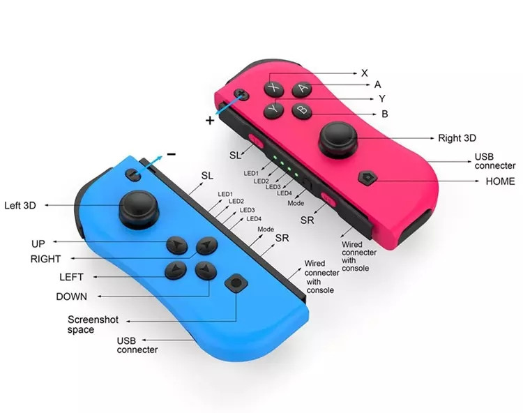 bluetooth controller joystick for for nintendo switch