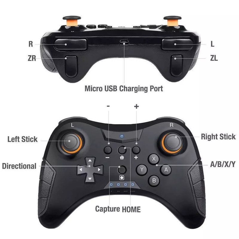 wireless bluetooth controller gamepad for nintendo switch