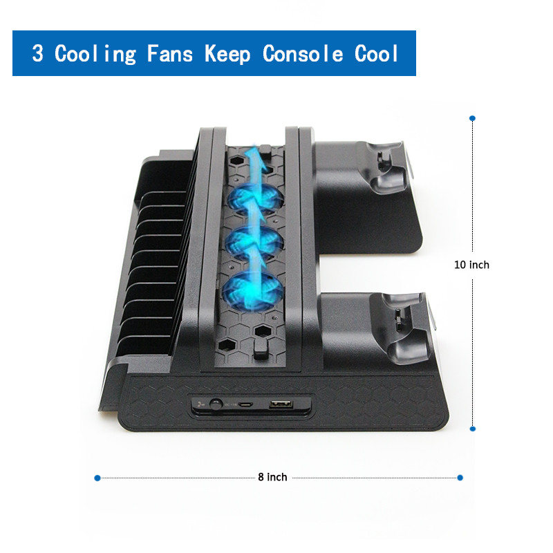 ps4 vertical stand with cooling fan dual controller charging station playstation 4 ps4 vertical stand with cooling fan dual controller charging station playstation 4