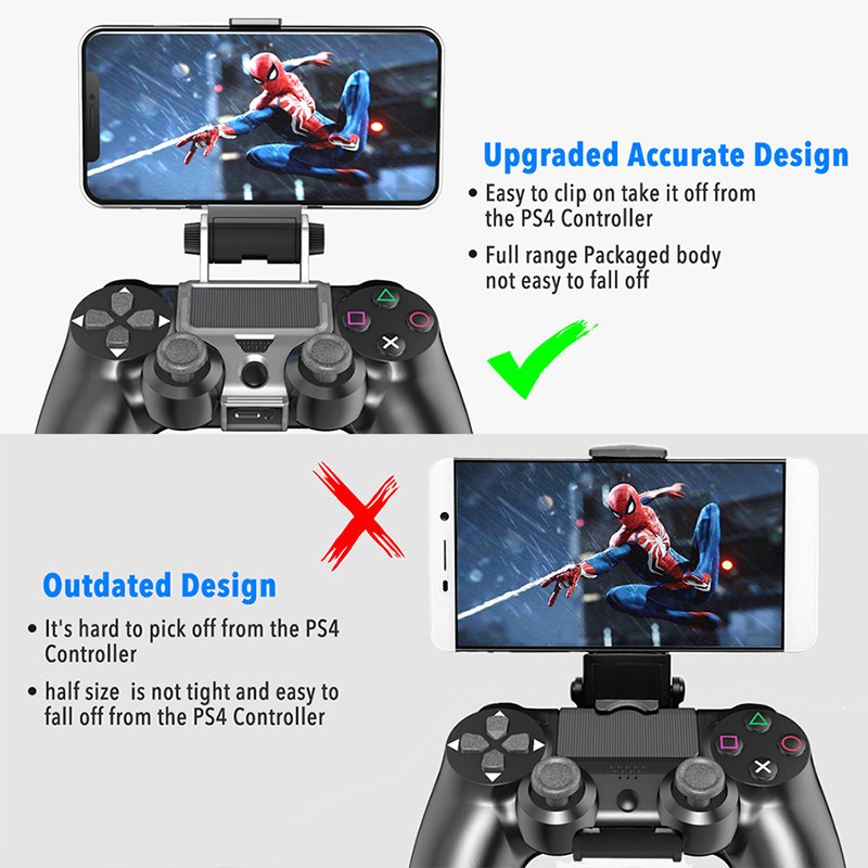 playstation PS4 game controller mobile phone clip clamp holder